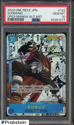 2023 One Piece Japanese OP03 Manga Alternate Art #122 Sogeking PSA 10 GEM MINT - Image 1