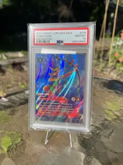 Disney Lorcana Robin Hood Sharpshooter Shimmering Skies Enchanted #215 PSA 10 - Image 1