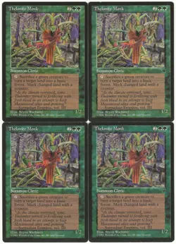 MTG Thelonite Monk x4 Fallen Empires Rare LP Playset - Image 1