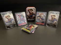 One Piece TCG Monkey.D.Luffy Premium Bundle Alt Art SR Promo Leader Lot 22 Cards - Image 1