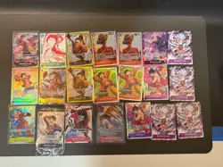 One Piece TCG Monkey.D.Luffy Premium Bundle Alt Art SR Promo Leader Lot 22 Cards - Image 2