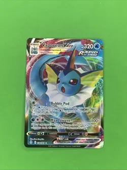 Pokemon TCG Vaporeon VMAX Evolving Skies Holo Ultra Rare Card 030/203 - Image 1