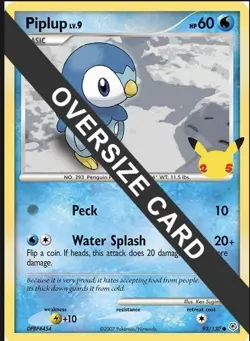 Piplup 093/130 - First Partner - Jumbo Card - NM - Image 1