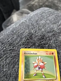 Pokemon TCG Hitmonchan Base Set Holo Unlimited Rare Card 7/102 MP - Image 3