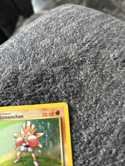 Pokemon TCG Hitmonchan Base Set Holo Unlimited Rare Card 7/102 MP - Image 4