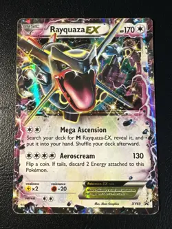 Rayquaza EX XY69 - XY Promo Pokemon Card - DMG - Image 1