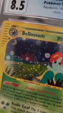 NICE SWIRL CGC 8.5 Bellossom 2003 Aquapolis H5/H32 Holo Pokemon Card - Image 2