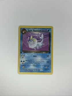 Pokemon TCG Dark Vaporeon 1st Edition Uncommon Card 45/82 - Image 1