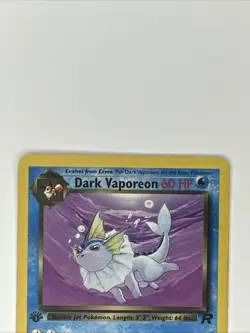 Pokemon TCG Dark Vaporeon 1st Edition Uncommon Card 45/82 - Image 3