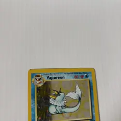 Pokemon TCG Vaporeon Holo Rare Unlimited Card 12/64 Jungle HP - Image 3