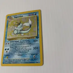 Pokemon TCG Vaporeon Holo Rare Unlimited Card 12/64 Jungle HP - Image 5