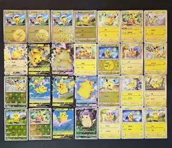 Pokemon Trading Card Game TCG Pikachu Promo Chinese Poke Ball Holo lot*28 JL89 - Image 1