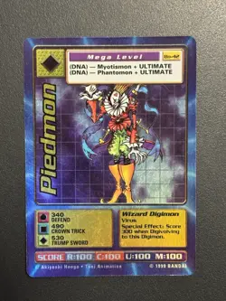 Digimon CCG Piedmon Bo-42 Holo Unlimited Mega Card 1999 Bandai Vintage - Image 1