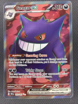 Pokemon TCG Gengar EX Temporal Forces Ultra Rare Card 193/162 Scarlet & Violet - Image 1