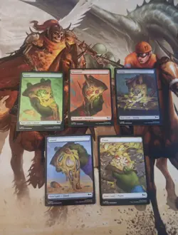 Magic the Gathering - Set of FOIL Pizza Lands - #0253 - 0257 - TMNT - NM/M - Image 1