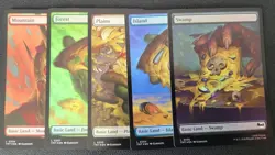 FOIL Pizza Land Set (1 each mana type) - Teenage Mutant Ninja Turtles - NM - Image 1