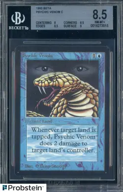 1993 MTG Magic The Gathering Beta Psychic Venom BGS 8.5 NM-MT+ - Image 1