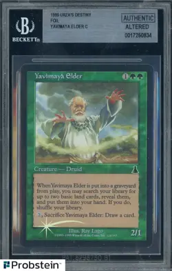 1999 MTG Magic Gathering Urza's Destiny Foil #124 Yavimaya Elder BGS Altered - Image 1