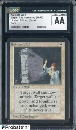 1993 MTG Magic The Gathering Limited Edition Beta Animate Wall Rare CGC AA - Image 1
