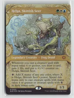 Helga, Skittish Seer 0332 Showcase Foil Bloomburrow BLB MTG Magic - Image 1