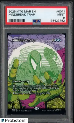 2025 MTG MAR EN Marvel Universe #0011 Mindbreak Trap PSA 9 MINT - Image 1