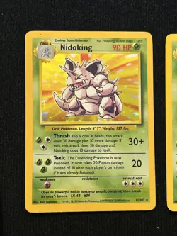 NIDOKING + Nidoqueen - 11/102 12/102 Base Set 1999 - Holo - Rare Pokemon Lot * - Image 2
