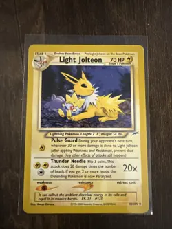 Pokemon TCG Light Jolteon Neo Destiny 48/105 - Image 1