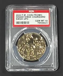 Pokemon Gigantamax Charizard Gold Metal Coin UPC Ultra Premium Collection PSA 10 - Image 1