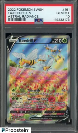 2022 Pokemon SWSH Astral Radiance #161 FA Beedrill V PSA 10 GEM MINT - Image 1