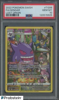 2022 Pokemon SWSH Lost Origin #TG06 FA/ Gengar PSA 10 GEM MINT - Image 1
