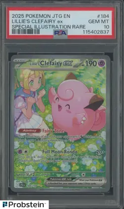 2025 Pokemon JTG En #104 Lillie's Clefairy ex Special Illustration Rare PSA 10 - Image 1