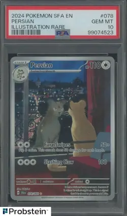 2024 Pokemon Shrouded Fable EN #078 Persian Illustration Rare PSA 10 GEM MINT - Image 1