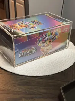 Pokemon SV8.5 Prismatic Evolutions Sealed Booster Bundle Display W/Acrylic Case - Image 4