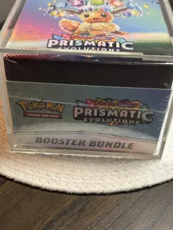 Pokemon SV8.5 Prismatic Evolutions Sealed Booster Bundle Display W/Acrylic Case - Image 5