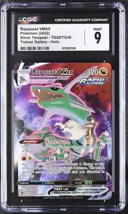 CGC 9 Rayquaza Vmax TG20/TG30 Pokemon Silver Tempest Trainer Gallery - Image 1