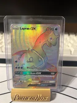 Pokemon Lapras GX Full Art Secret Rare Holo 151/149 SM Base Set - HP - Image 1