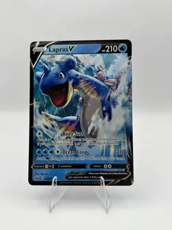 Pokemon TCG Lapras V 049/202 Ultra Rare Holo SWSH01: Sword & Shield Base Set NM - Image 1