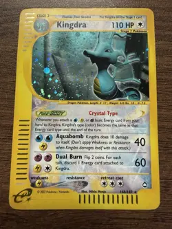 Pokemon Kingdra 148/147 Aquapolis Holo Rare Moderately Played - Image 1