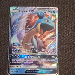 Pokemon TCG Lapras GX 35/149 SM Base Set Basic 190HP Full Art Ultra Rare Holo - Image 1