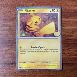 Pokemon Pikachu 051/162 30th Anniversary 2026 Pokemon Day Promo Cosmos Holo - Image 1