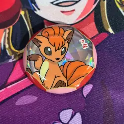 Pokemon TCG S-Chinese Exclusive Gem Pack Badge Vulpix Pin - Image 1