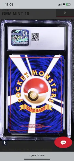 1996 POKEMON JAPANESE BASE SET PIKACHU #25 CGC 10 GEM MINT - Image 4