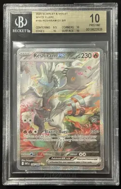 🟢 Reshiram ex 166/086 SIR - BGS 10 Pristine White Flare - Pokemon *LOW POP* 🟢 - Image 1