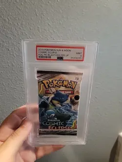 2019 Pokemon Sun & Moon Cosmic Eclipse Booster Pack Blastoise Piplup Art Psa 9 - Image 1