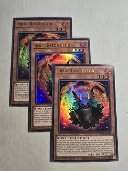 Yu-Gi-Oh 3x Soul Resonator SDCK-EN001 Ultra Rare NM - Image 1