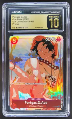2023 ONE PIECE PORTGAS D. ACE PROMO GIFT COLLECTION P-028 CGC 10 PRISTINE A PT - Image 1