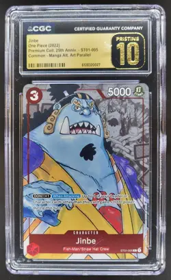 2022 ONE PIECE JINBE 25TH PROMO MANGA ALT ART ST01-005 CGC 10 PRISTINE B PT - Image 1