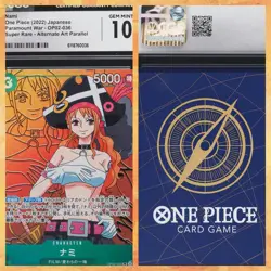2022 One Piece Japanese Paramount War #OP02-036 Nami ALTERNATE ART - CGC 10 GEM - Image 1