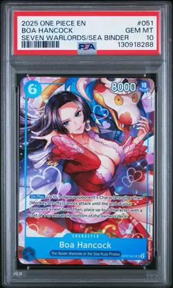 2025 ONE PIECE SEVEN WARLORDS OF THE SEA BINDER SET #051 BOA HANCOCK PSA 10 - Image 1