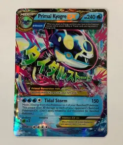 Pokemon TCG Primal Kyogre EX Full Art Holo Card Ultra Rare 55/160 HP 240 Storm - Image 2